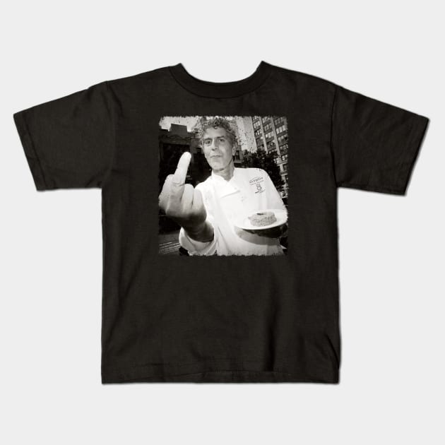 Anthony Bourdain - Vintage Kids T-Shirt by GoodMan999